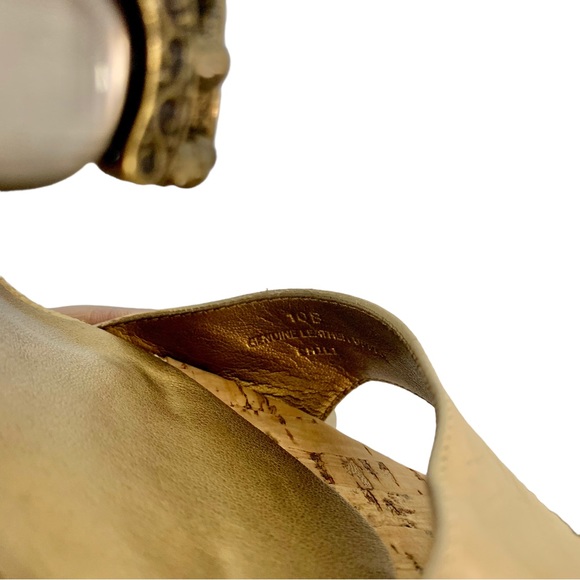 UNISA Gaucho Leather Stone Embellished Wedges Sandals Sz 10 - Picture 9 of 10